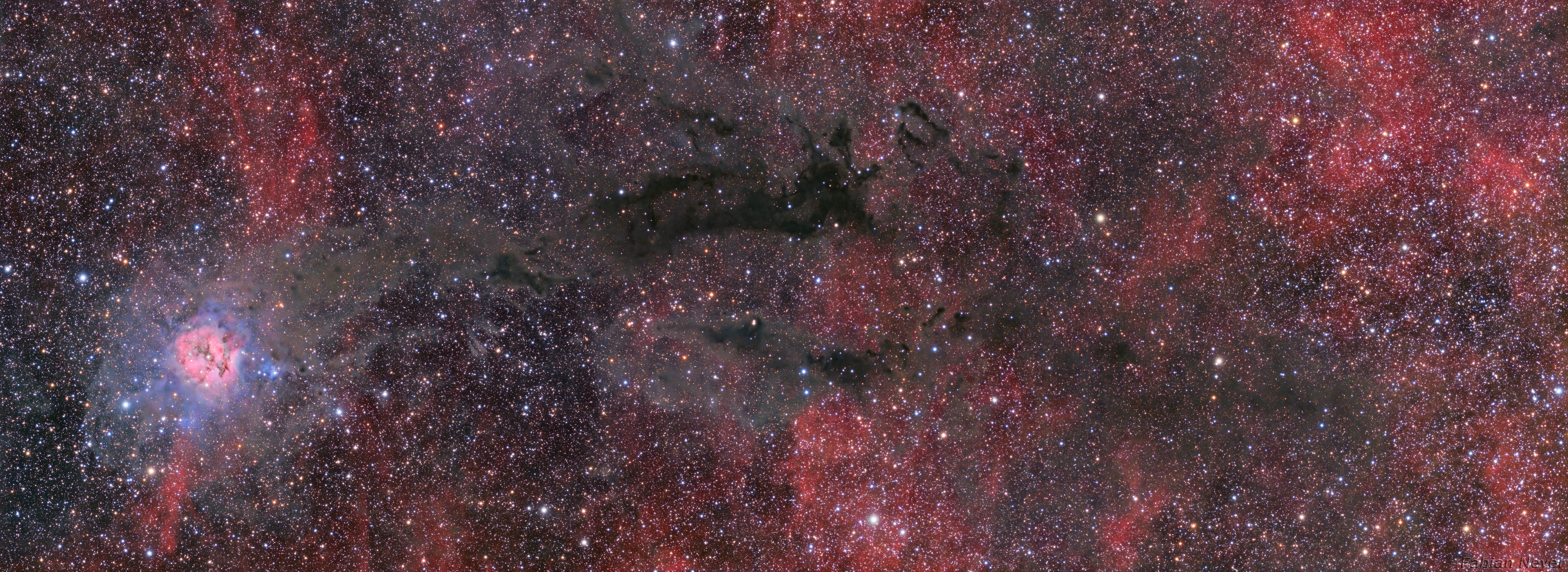 Cocoon Nebula Panorama 75 percent
