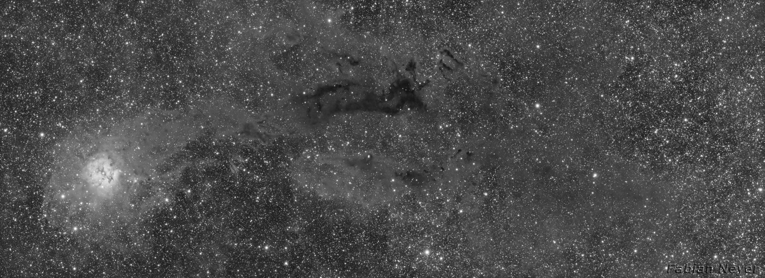Cocoon Nebula Panorama luminance 1500